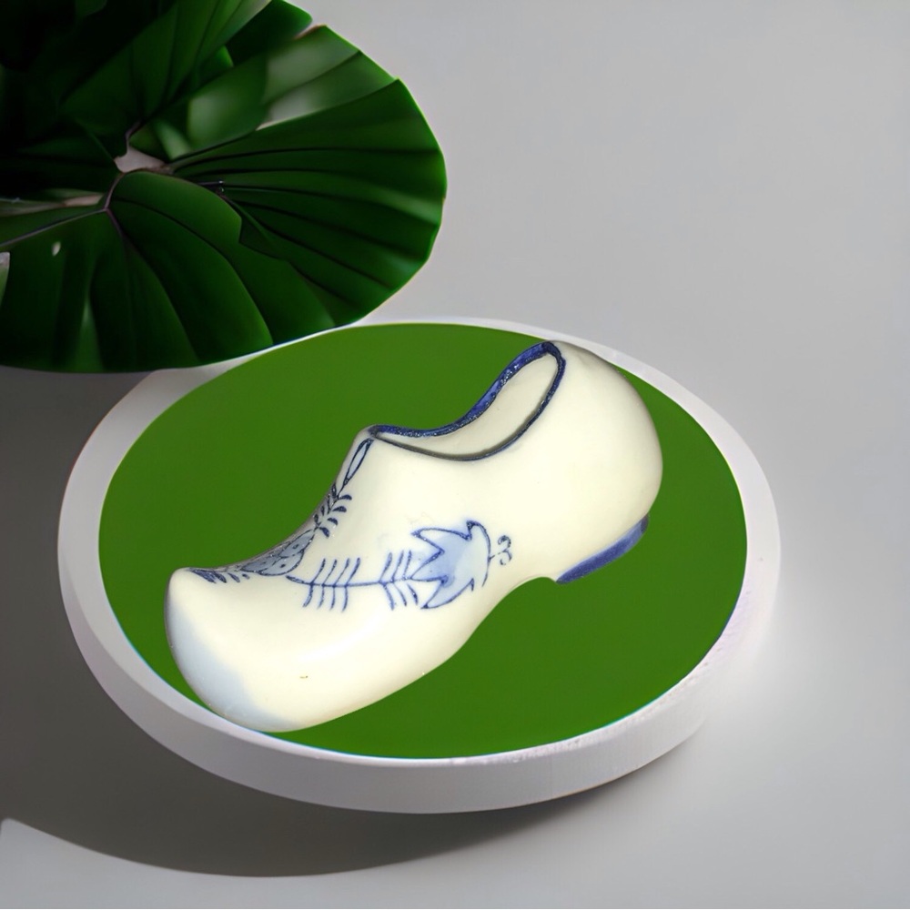 Vintage 1960 Made in Japan Glossy Deft Porcelain Clog Shoe Figurine